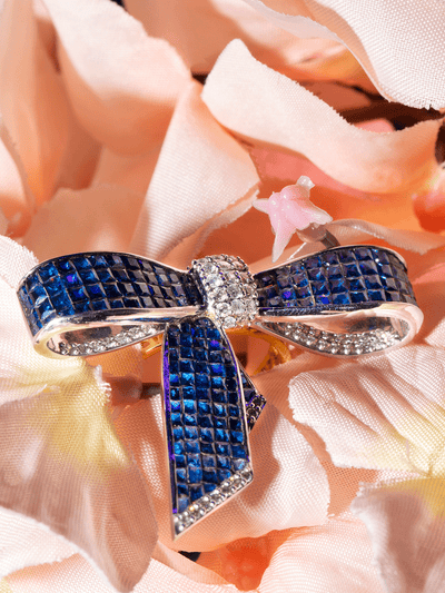 Rubiks Blue Bow Ring